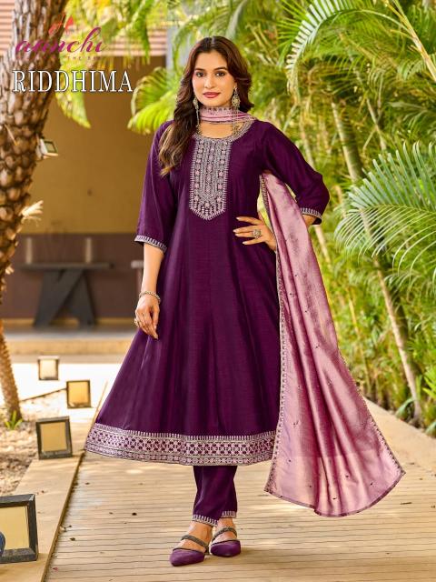 Aanchi riddhima 3pcs best online kurtis wholesaler